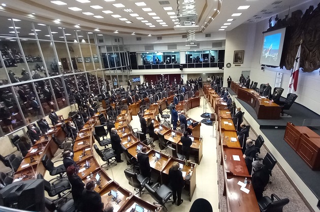 La ceremonia de instalación de la segunda legislatura del tercer periodo de sesiones ordinarias de la Asamblea Nacional se celebró el domingo 2 de enero de 2022. Foto: Víctor Arosemena