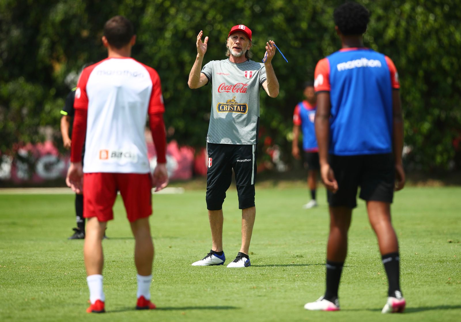 Ricardo Gareca, técnico de Perú. Foto:EFE