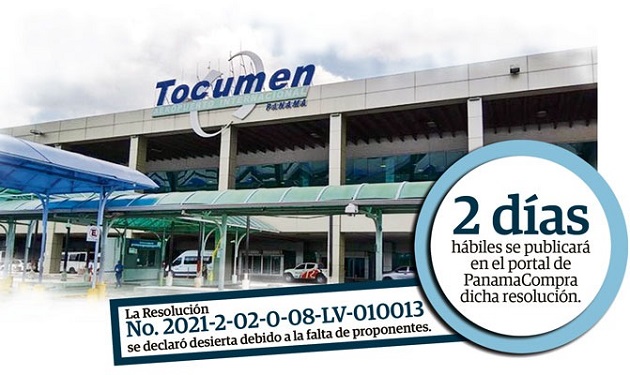 Para esta licitación, Tocumen S.A. había pedido 14 millones de dólares para dos años, pero en el acto de presentación de ofertas de esta semana no se presentó ninguna empresa.