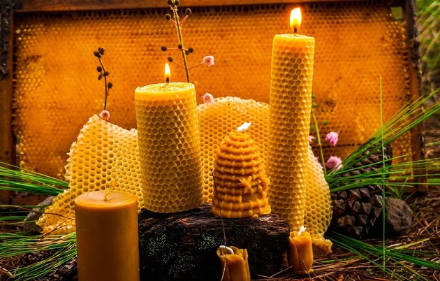 Las  velas de cera de abeja neutralizan los olores y purifican el aire. Foto: Cortesía Luz Primitiva