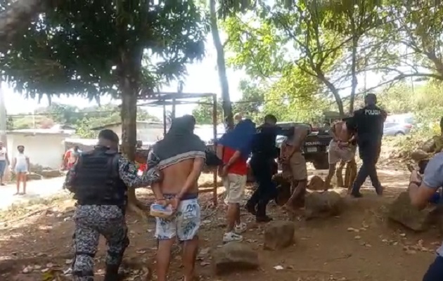 Al momento de la aprehensión, alias 