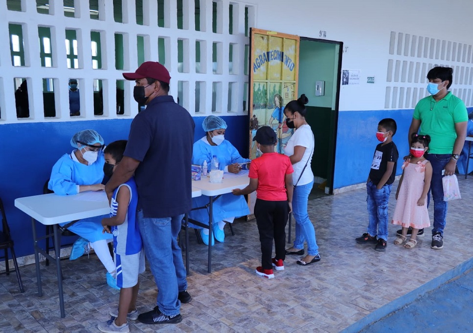 Durante la vacunación pediátrica en Arraiján, se alcanzó un 33% de cobertura. Foto: Eric A. Montenegro