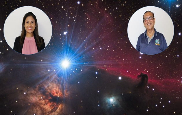 Los docentes Erika Vega y David Vivas apuestan por una enseñanza más práctica. Foto: Senacyt/Observatorio Astronómico