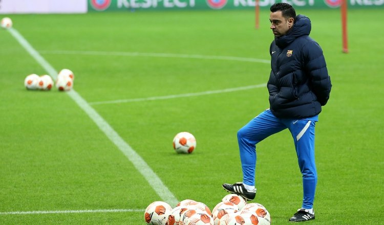 Xavi Hernández, técnico de Barcelona. Foto: EFE