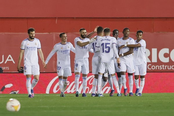 Jugadores del Real Madrid. Foto:EFE