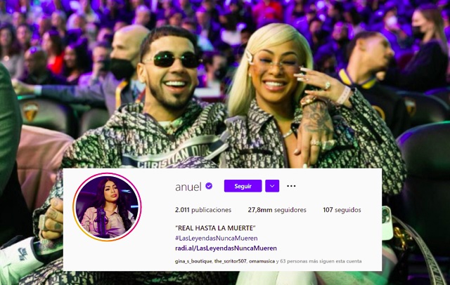 Anuel AA y Yailin constantemente demuestran que están aparentemente enamorados en las redes sociales. Fotos: Instagram