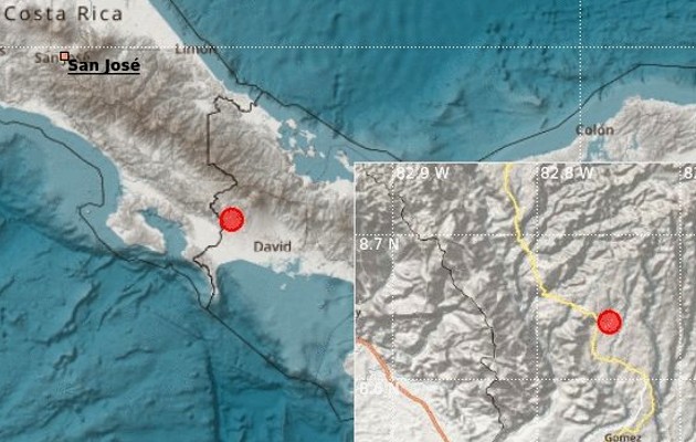 El movimiento telúrico se registró a eso de las 2: 34 p.m. localizado a 15 kilómetros de Paso Canoa. Foto: Cortesía