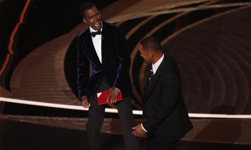 Will Smith abofeteó Chris Rock. Foto: EFE