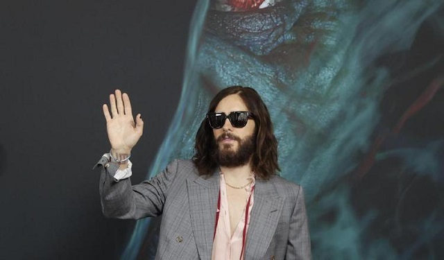 Jared Leto posa para los medios durante la presentación en Madrid de 'Morbius'. Foto: EFE / Emilio Naranjo
