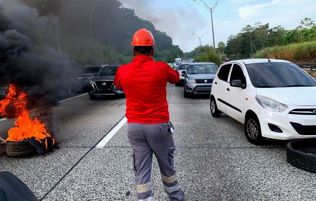 A tres día para una huelga nacional de trabajadores de la industria de la construcción en Panamá. Foto: Tráfico C Panamá