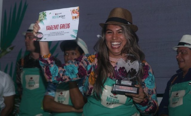 Yaremi Greig ganó en la categoría 'Mejor mojito original'. Foto: Cortesía /  Mastrip Net.
