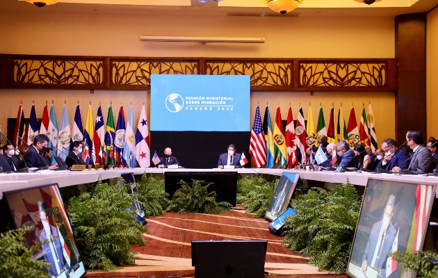 Secretario de Estado Antony J. Blinken y representantes de los gobiernos regionales participaron de la conferencia ministerial sobre migración segura, ordenada y humana.  Foto:Cortesía