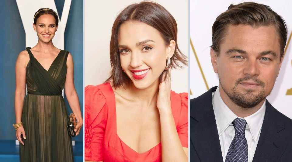 Natalie Portman, Jessica Alba y Leonardo DiCaprio. Foto; Instagram