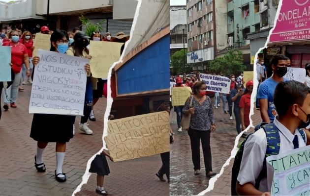 Marcha Educativa a la Presidencia de la República. Foto: Cortesía