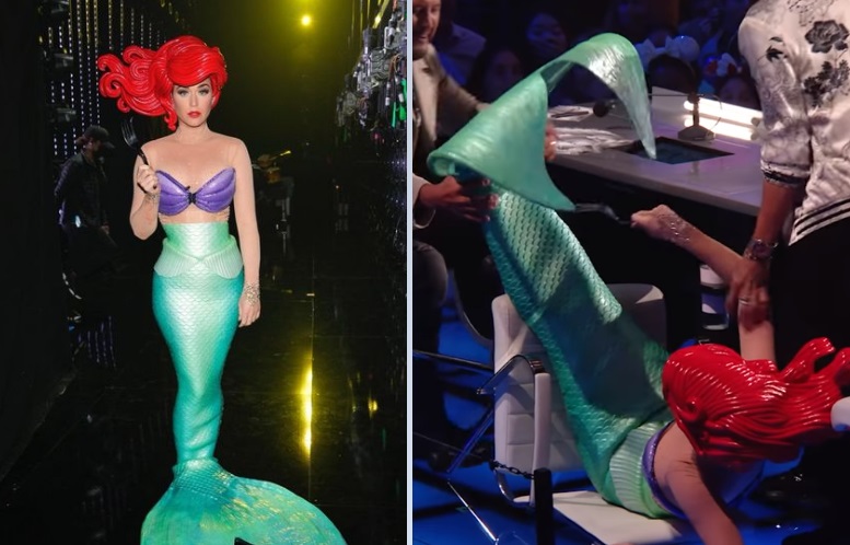 Katy Perry con el atuendo de sirena. Foto: @katyperry