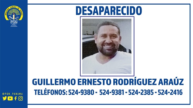 Guillermo Ernesto Rodríguez Arauz fue visto por última vez el 17 de abril de 2022.