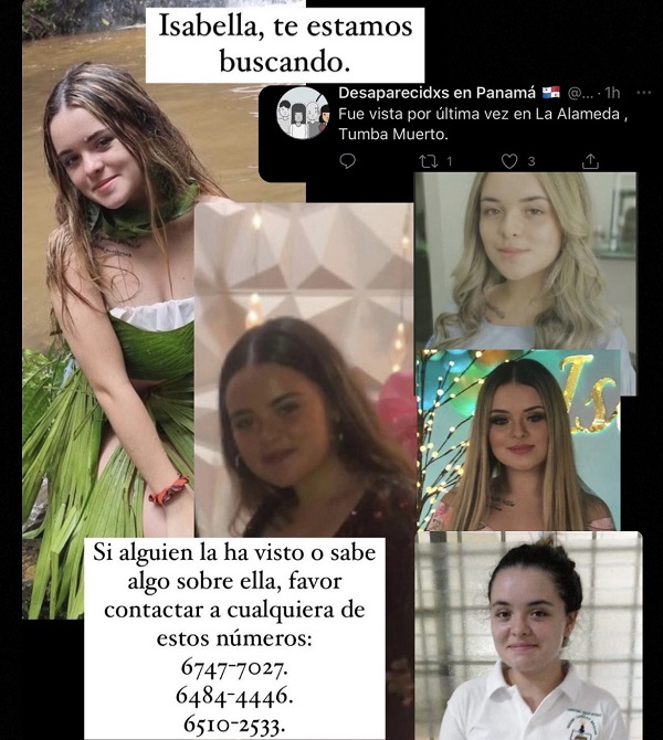 Isabella Angeline Hidalgo Ríos tiene 16 años.