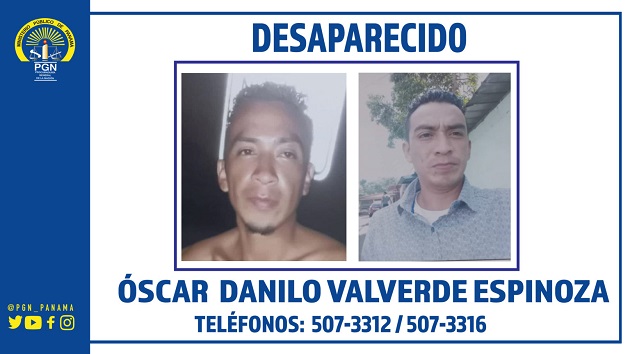 Óscar Danilo Valverde Espinoza fue visto por última vez el 19 de marzo de 2022.