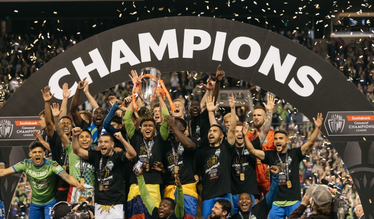 Los jugadores del Seatle Sounders festejan. Foto: EFE