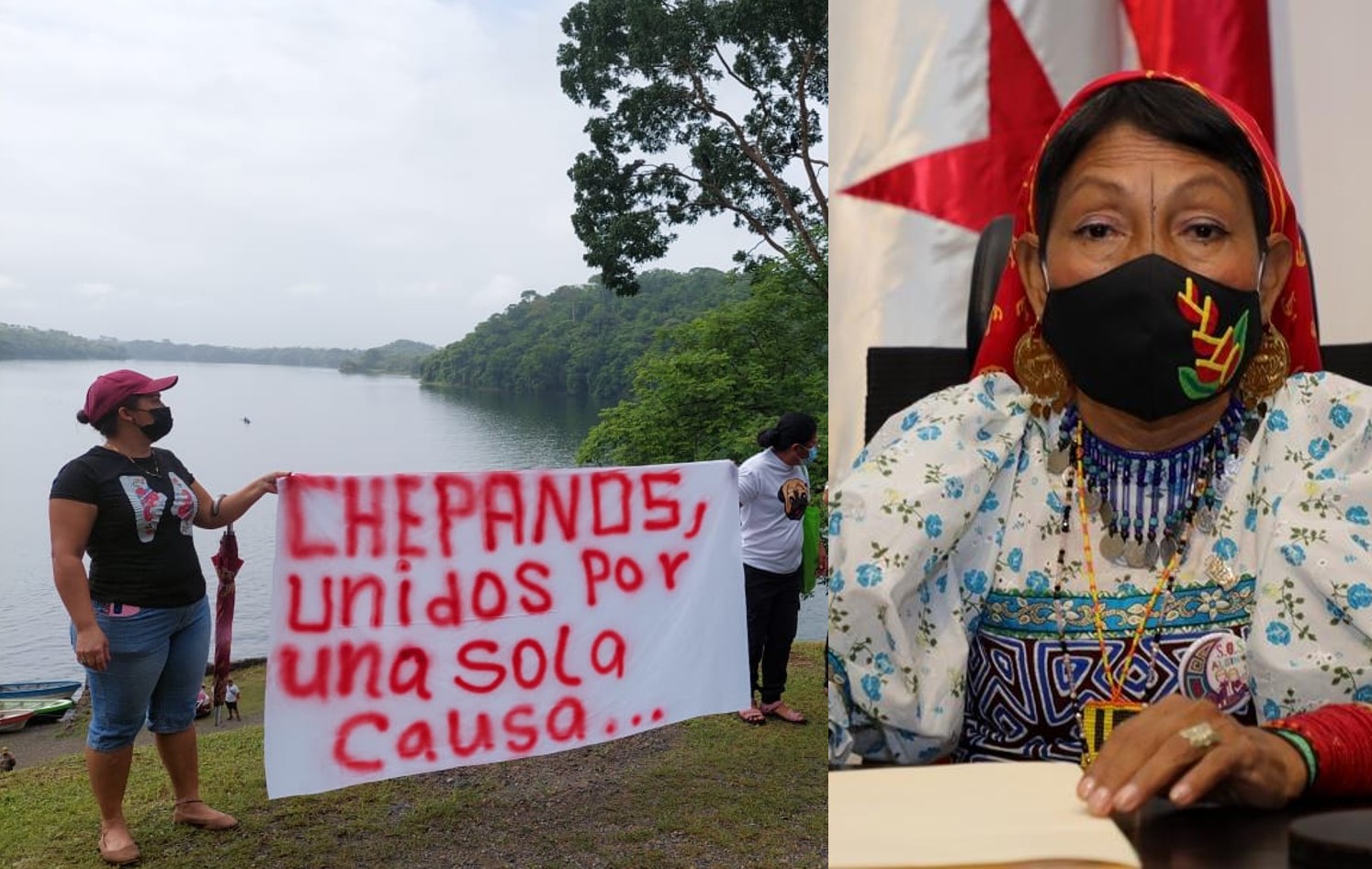Chepanos protestaron el domingo contra el proyecto de ley. Foto: Defensoría
