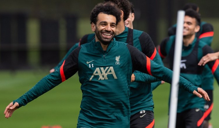 Mohamed Salah se prepara para la final de la Champions. Foto: EFE