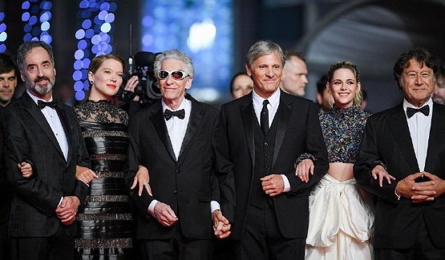 El director David Cronenberg, Viggo Mortensen y Kristen Stewart. Foto: EFE