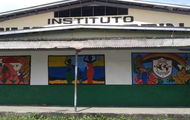 El hecho de violencia ocurrió la tarde del miércoles en el Colegio Simón Urbina, ubicado en la comunidad de Arco Iris, corregimiento de Cristóbal. Foto. Diomedes Sánchez