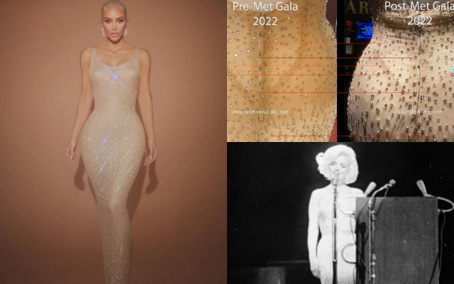 El vestido de Marilyn Monroe está valorado en $5 millones. Fotos: Redes Sociales