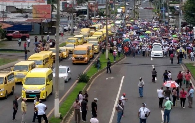 Las protestas se han dado en distintas provincias. Foto / TráficoPanamá.