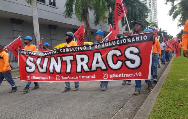 El Suntracs mantienen la huelga de este miércoles 13 de julio. Foto: Suntracs