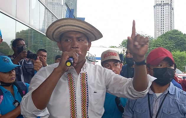 Kevin Sánchez pidió un alto a la represión de su pueblo. Foto: Víctor Arosemena