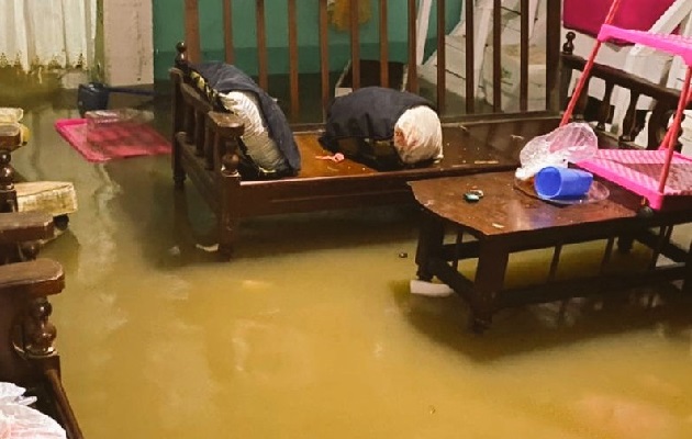 Hubo daños en varias viviendas afectadas por las inundacones. Foto. Sinaproc