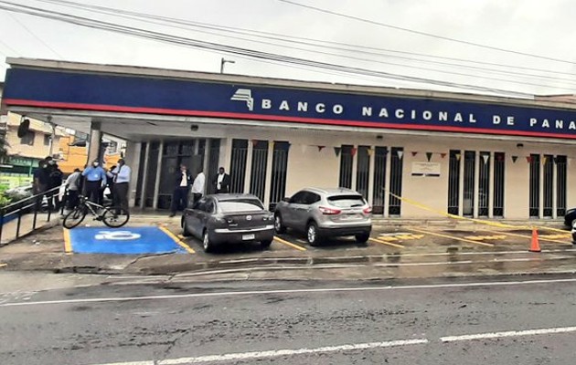 Hurto en Banco Nacional. Foto: Cortesía