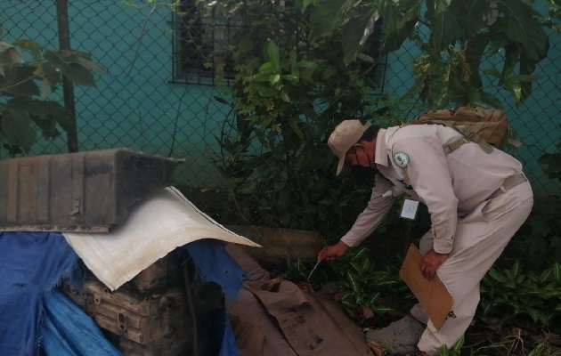 El jefe regional de Control de Vectores, Patricio Camarena, reiteró la necesidad de eliminar los reservorios de agua que sirven de criaderos a los mosquitos y evitar tirar neumáticos y otros objetos en servidumbres públicas y en áreas verdes. Foto. Mayra Madrid