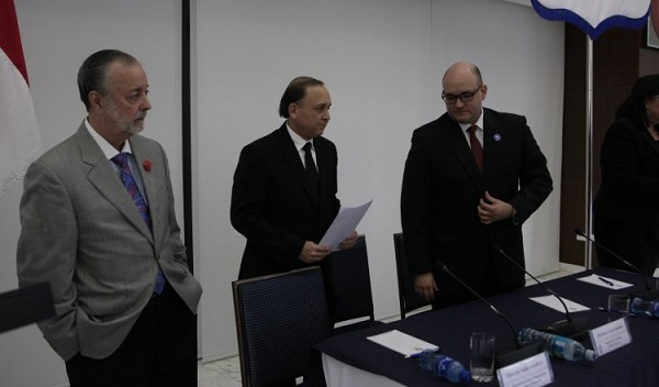 Heriberto Araúz, Eduardo Valdés Escoffery y Alfredo Juncá, magistrados del Tribunal Electoral. Archivo.