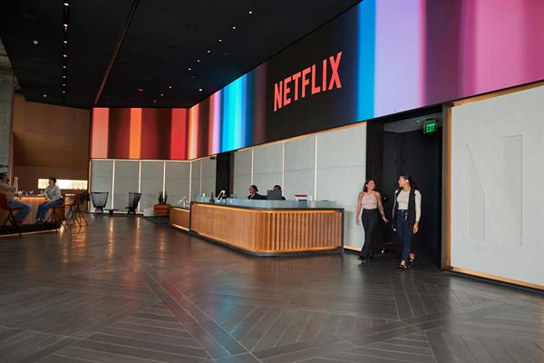 Sala de recepción de la sede Nétflix en Los Ángeles, California.