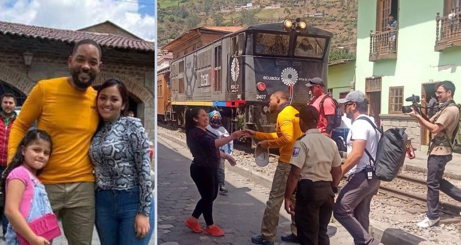 Fotos que recorren las redes sociales sobre la visita del actor. Foto: Medios Internacionales