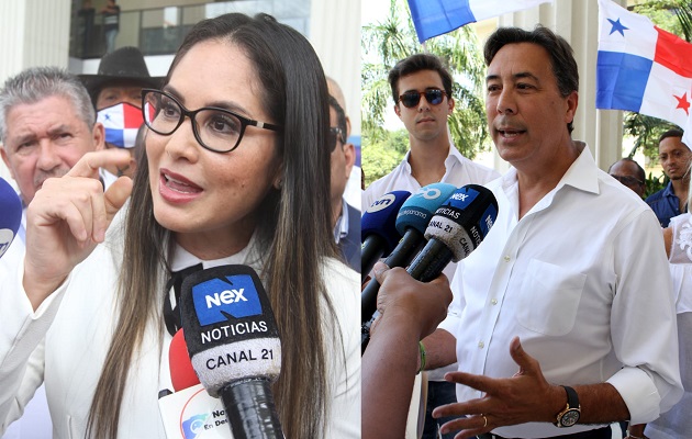 Zulay Rodríguez y Melitón Arrocha se mantienen entre los tres precandidatos con más firmas. Foto: Víctor Arosemena