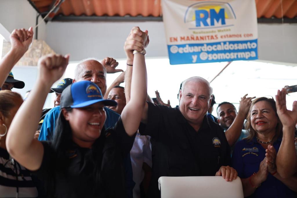 Martinelli estuvo en Mañanitas, donde fue recibido por militantes del partido y simpatizantes. Foto: Cortesía RM