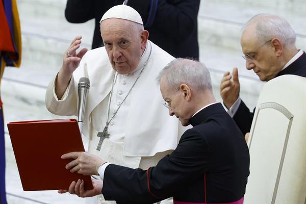 El papa Francisco en una audiencia celebrada en El Vaticano.El papa Francisco en una audiencia celebrada en El Vaticano.