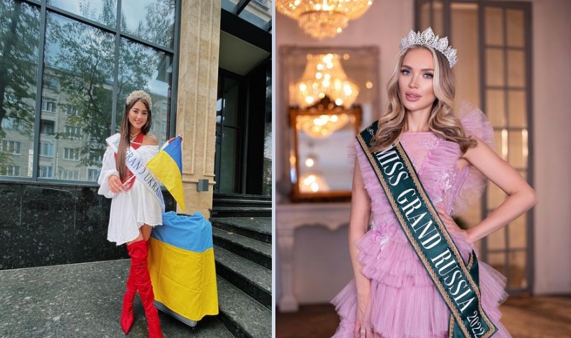 Miss Ucrania, Olga Vasyliv y miss rusa Ekaterina Astashenkov. Foto: Instagram