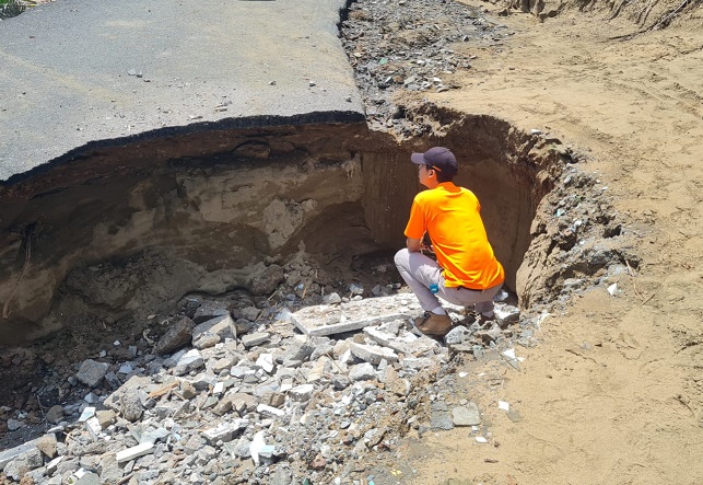  El colapso de esta vía se debió además a un error constructivo. Foto: Thays Domínguez