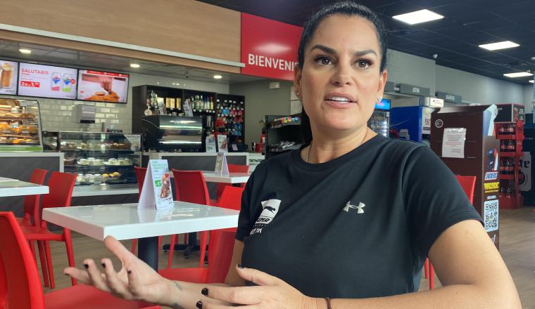 Andrea Lafarja, durante su entrevista con Panamá América. Cortesía