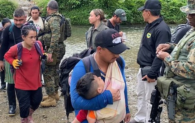 Más de 9 mil migrantes se encuentran en los campamentos de recepción en la provincia de Darién. Foto: Cortesía Minseg