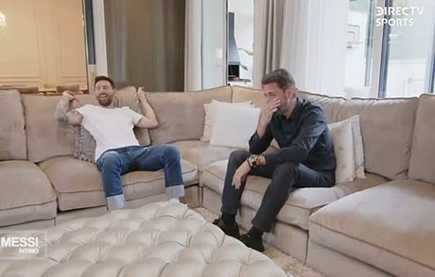 Leo Messi durante la entrevista con Pablo Giralt. 