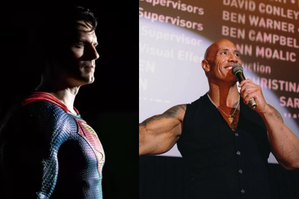 Henry Cavill como 'Superman' y Dwayne Johnson. Fotos: @henrycavill / @flanneryunderwood