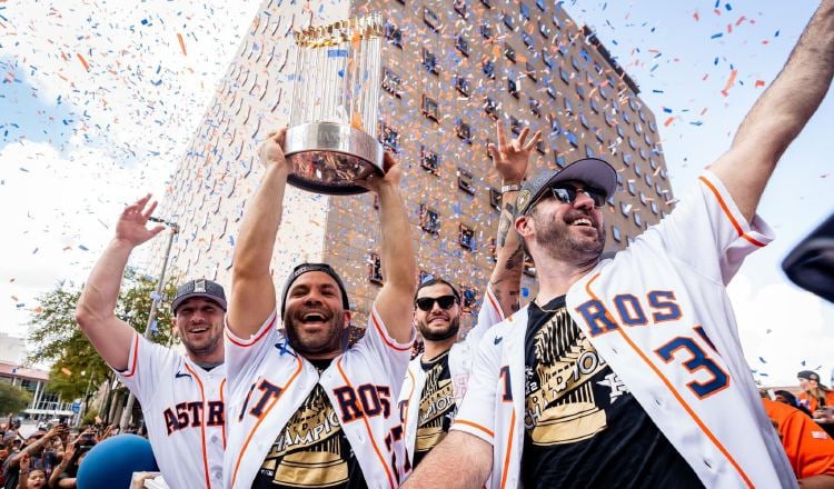 Astros siguen celebrando su campeonato. Foto: Twitter