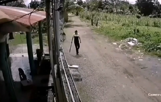 El video captado por la cámara de seguridad de una residencia en la Barriada Brisa de Los Centauros, en la Concepción, Bugaba, muestra a un hombre machetear al canino, lo que ha causado repudio en la población y en organizaciones defensoras de los animales.