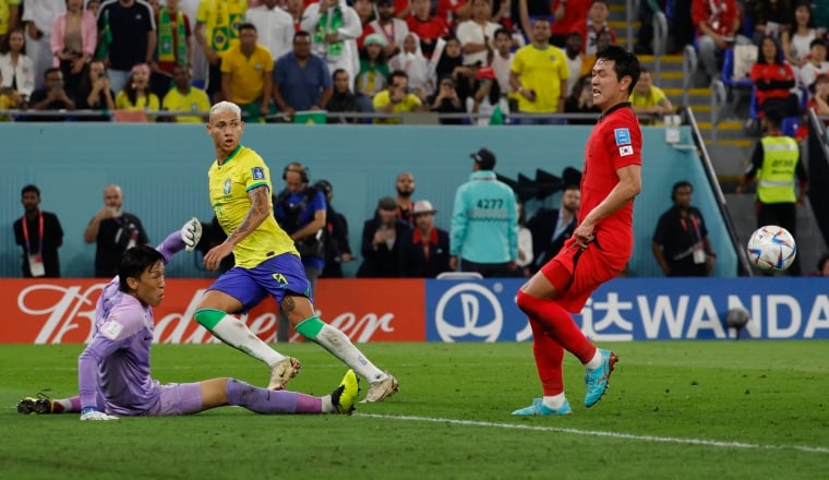 Richarlison anota ante Corea del Sur. Foto:EFE