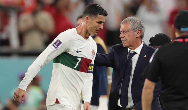 Cristiano y Fernando Santos tuvieron inconvenientes. Foto:EFE